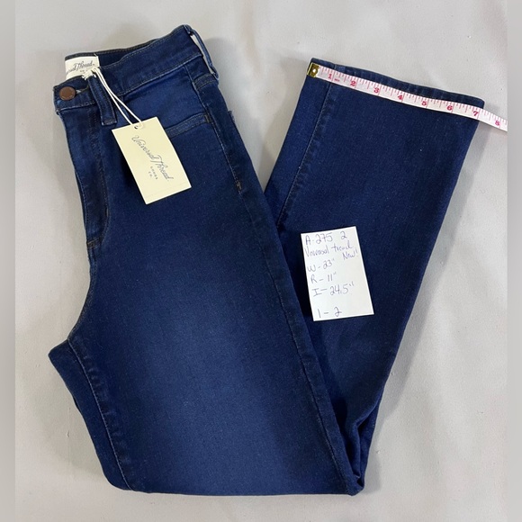 Women's High-Rise Ankle Bootcut Jeans - Universal Thread Sz 2 Dk Blue NWT - Picture 11 of 12